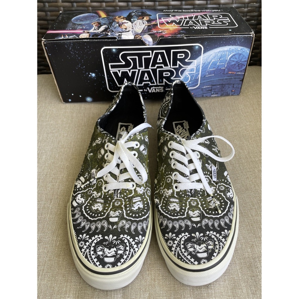 Vans Star Wars Stormtrooper Mens 12 Sneakers Shoes Black Lace Up Paisley Bandana